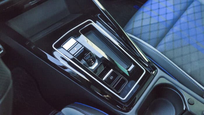 2026 VW Golf R interior center stack and small shifter