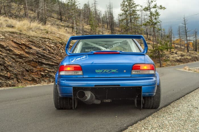 David Mann 1998 Subaru Impreza 2.5 RS rear head on WRX
