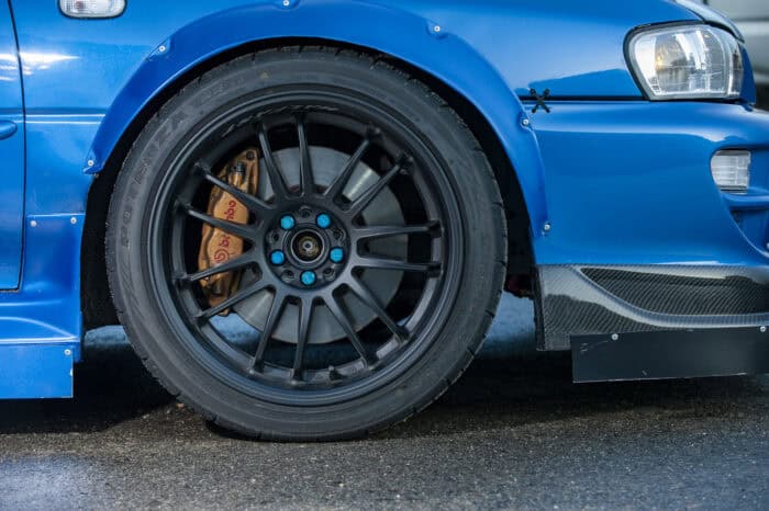 David Mann 1998 Subaru Impreza 2.5 RS front wheel with Brembo brakes