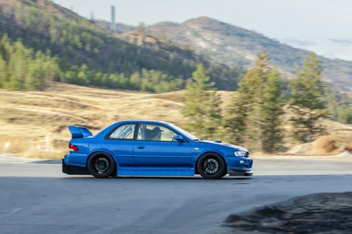 David Mann 1998 Subaru Impreza 2.5 RS side view driving