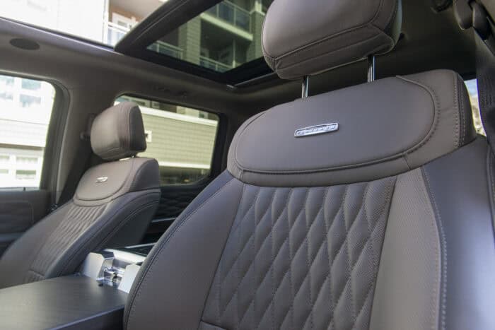 2025 Ford F-150 Platinum Plus PowerBoost Hybrid front seats