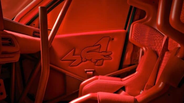 Alpine Cars x Lacoste A290 Rallye interior red