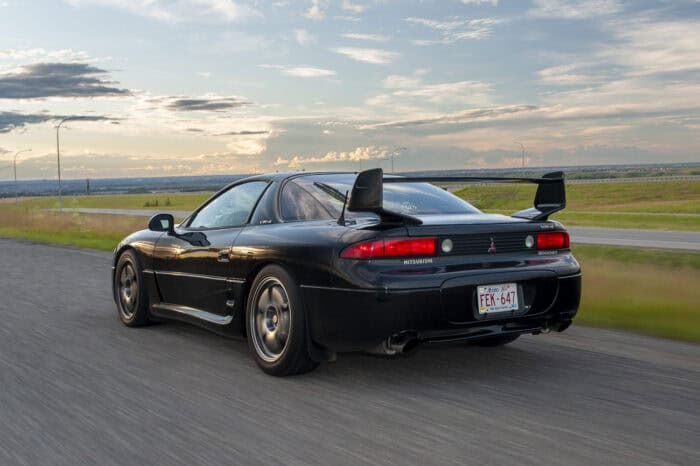 1999 Mitsubishi 3000GT VR4 rear rolling on the street