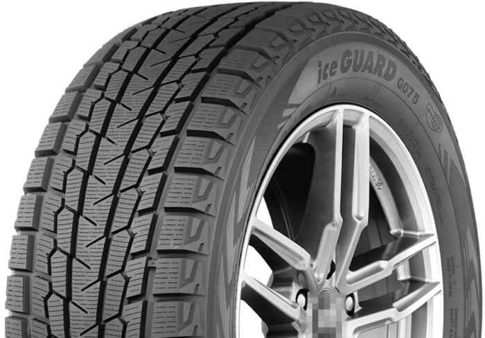 All-season winter tire with detailed tread pattern for snow and ice.
