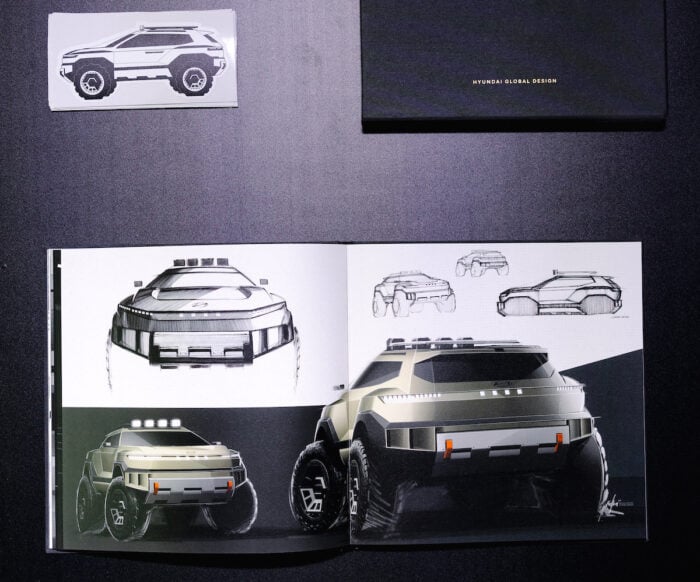 design sketches of Hyundai Crater Concept