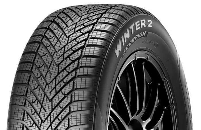 All-season winter tire with detailed tread pattern for snow and ice.