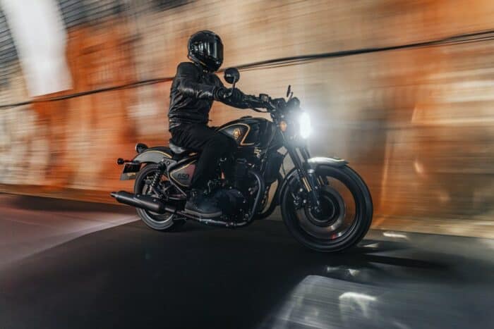 Royal Enfield x Rough Crafts Shotgun 650 Motorcycle riding