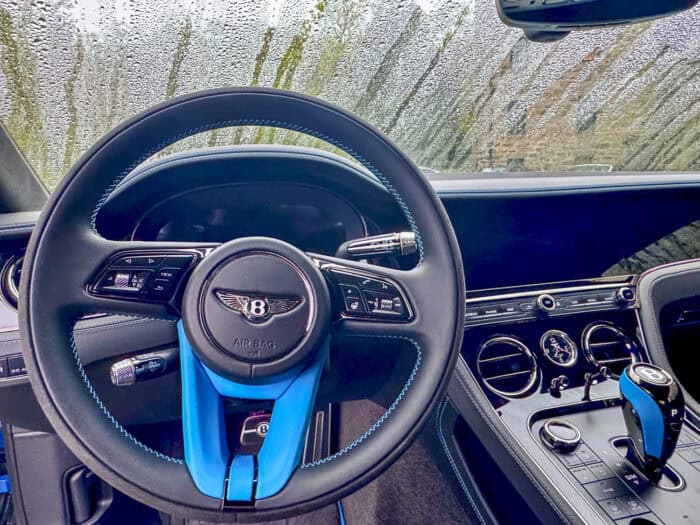 2027 Bentley Continental GT S and GTC S interior steering wheel