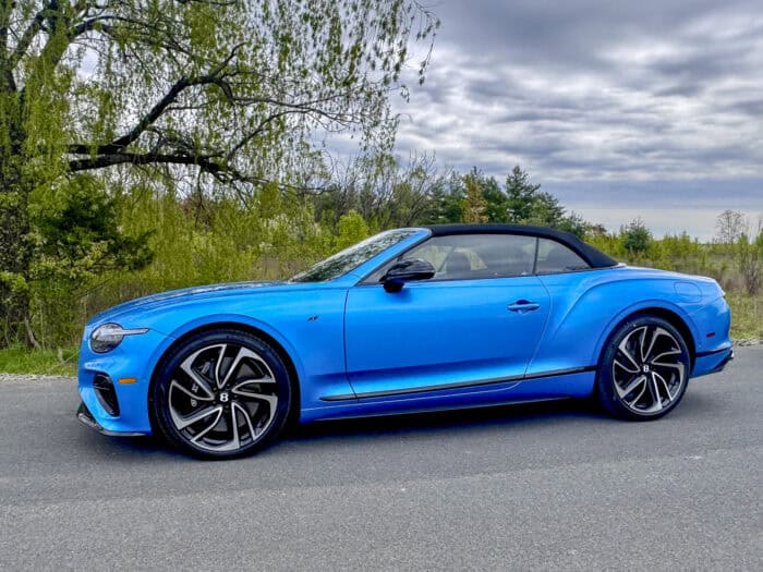 2027 Bentley Continental GT S and GTC S side view parked on street