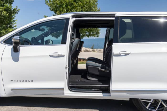 2027 Chrysler Pacifica with both sliding doors open
