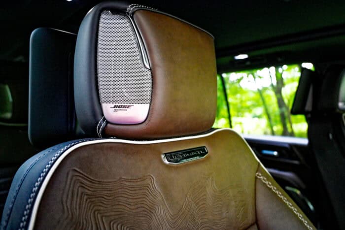 2026 GMC Yukon Denali Ultimate seat with Bose speaker