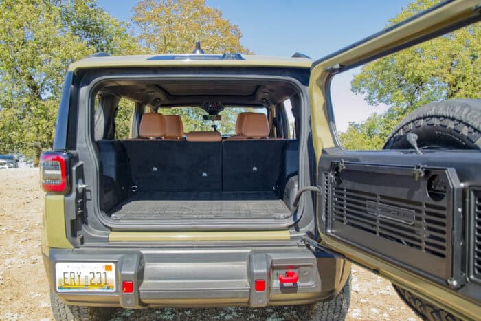 2026 Jeep Recon EV trunk with door open