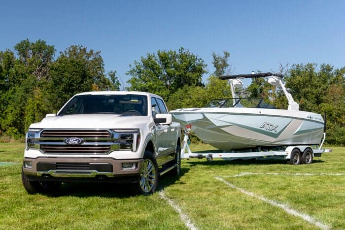 2027 Ford F-150 King Ranch towing boat