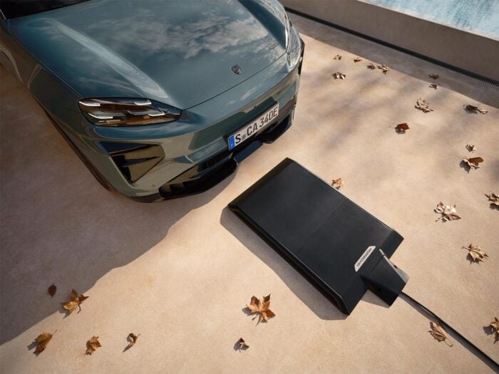 The charging plate measures 46 x 31 x 2.4-inches (117 x 78 x 6cm). Photo: Porsche
