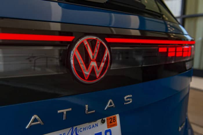 2027 Volkswagen Atlas SEL Premium R-Line illuminated rear logo