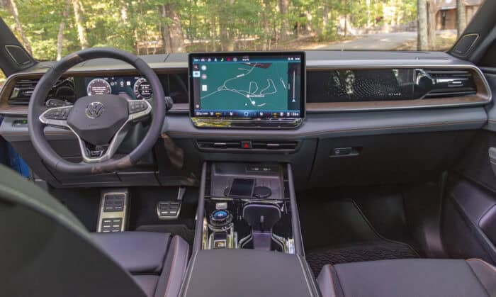2027 Volkswagen Atlas SEL Premium R-Line front cabin wide view