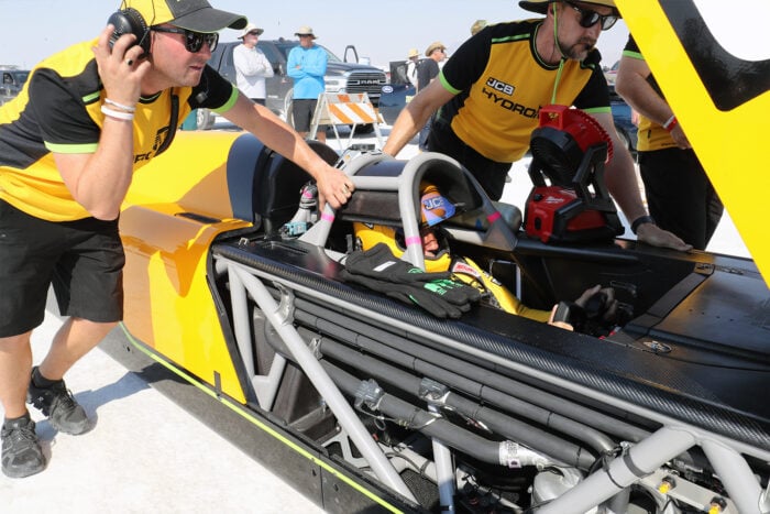 Andy Green JCB Hydromax world speed record at Bonneville
