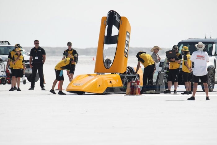 Andy Green JCB Hydromax world speed record at Bonneville