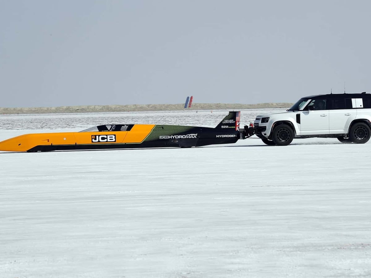 Andy Green JCB Hydromax world speed record at Bonneville