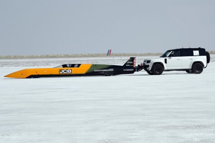 Andy Green JCB Hydromax world speed record at Bonneville
